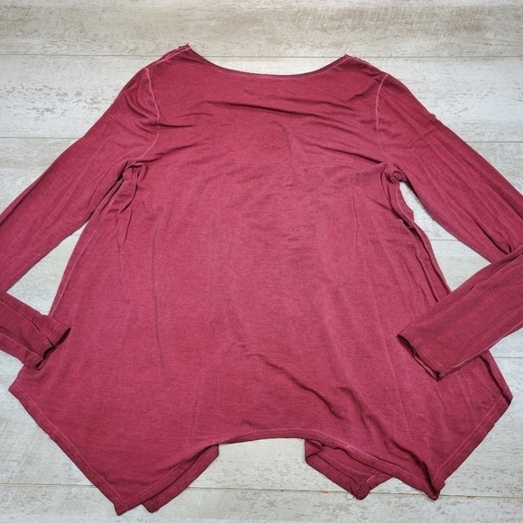 Knox Rose red long sleeve open crochet blouse size medium - Picture 5 of 7